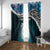 Personalised New Zealand Maori Window Curtain Manaia Paua Shell Turquoise LT7 With Grommets Turquoise - Polynesian Pride