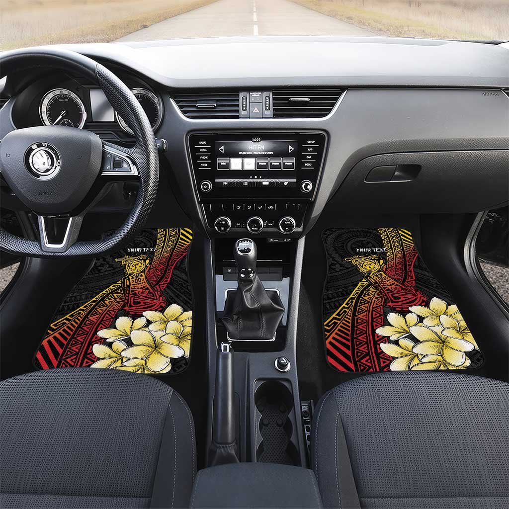 Personalized Papua New Guinea Car Mats Kundu Drum Carving Motifs