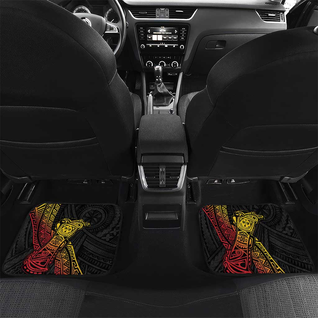 Personalized Papua New Guinea Car Mats Kundu Drum Carving Motifs