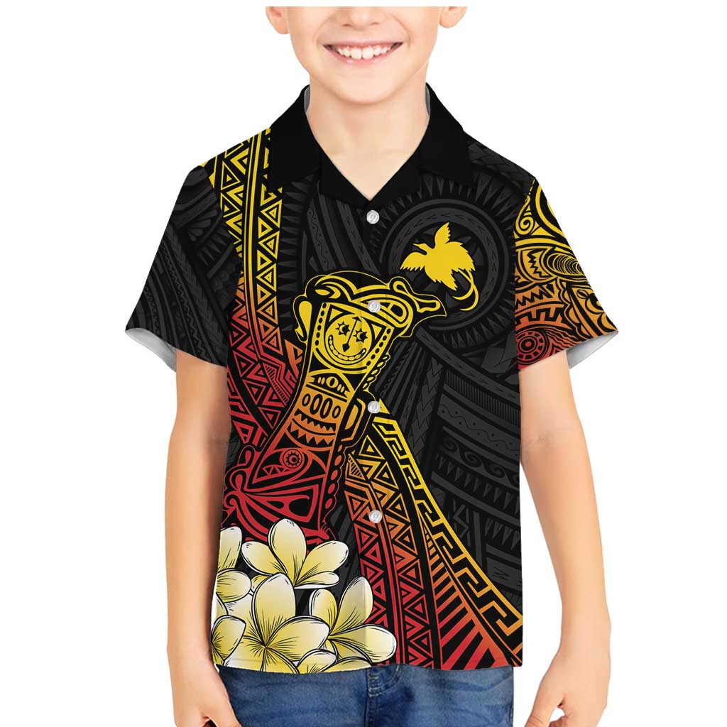 Personalized Papua New Guinea Family Matching Mermaid Dress and Hawaiian Shirt Kundu Drum Carving Motifs LT7 Son's Shirt Black - Polynesian Pride
