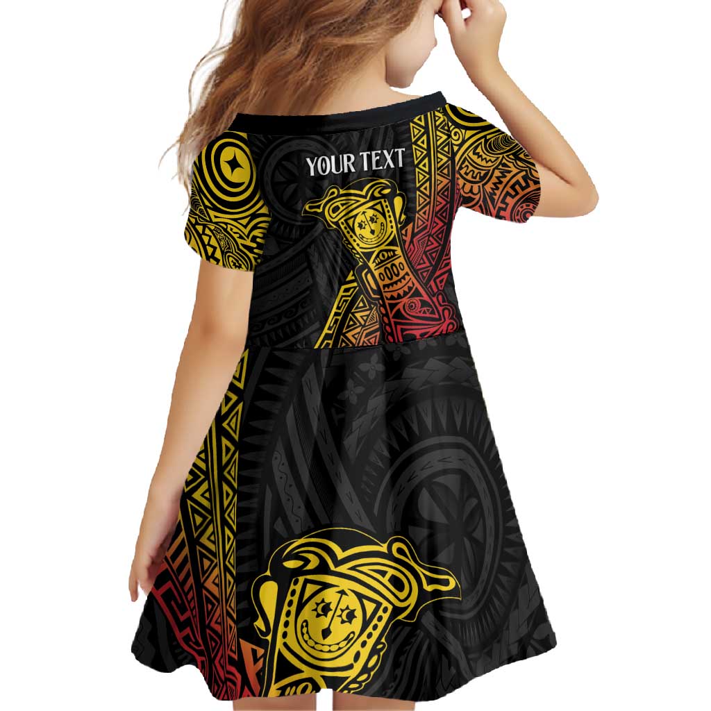 Personalized Papua New Guinea Family Matching Off Shoulder Maxi Dress and Hawaiian Shirt Kundu Drum Carving Motifs LT7 - Polynesian Pride