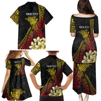Personalized Papua New Guinea Family Matching Puletasi and Hawaiian Shirt Kundu Drum Carving Motifs LT7 - Polynesian Pride