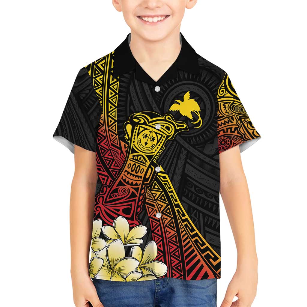 Personalized Papua New Guinea Family Matching Summer Maxi Dress and Hawaiian Shirt Kundu Drum Carving Motifs LT7 Son's Shirt Black - Polynesian Pride