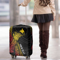 Personalized Papua New Guinea Luggage Cover Kundu Drum Carving Motifs
