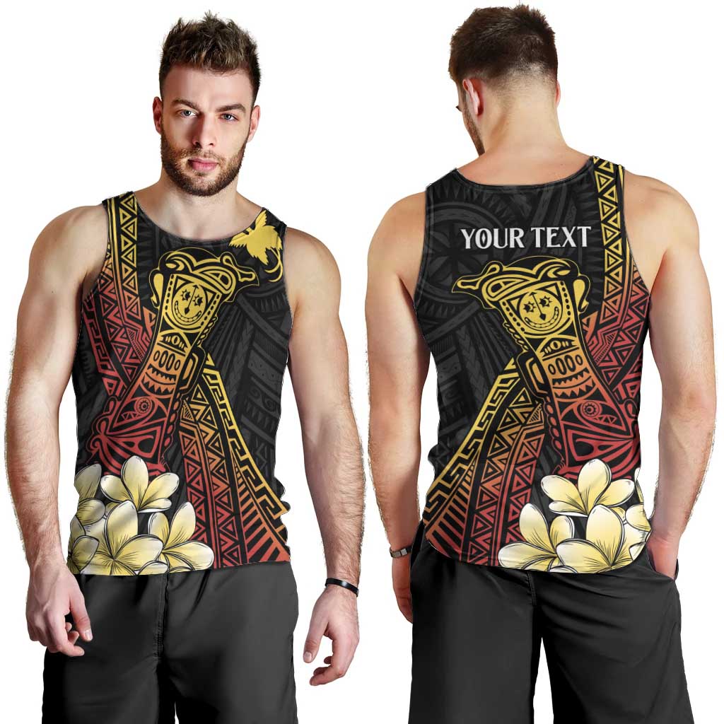Personalized Papua New Guinea Men Tank Top Kundu Drum Carving Motifs