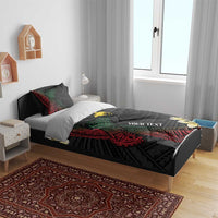 Personalized Papua New Guinea Bedding Set Kundu Drum Motifs - Sepik Colors