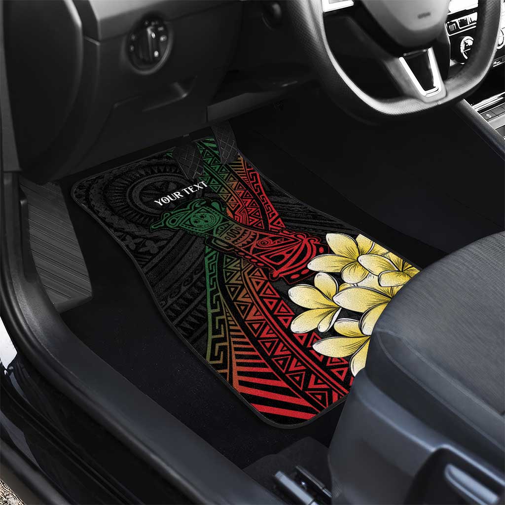 Personalized Papua New Guinea Car Mats Kundu Drum Motifs - Sepik Colors