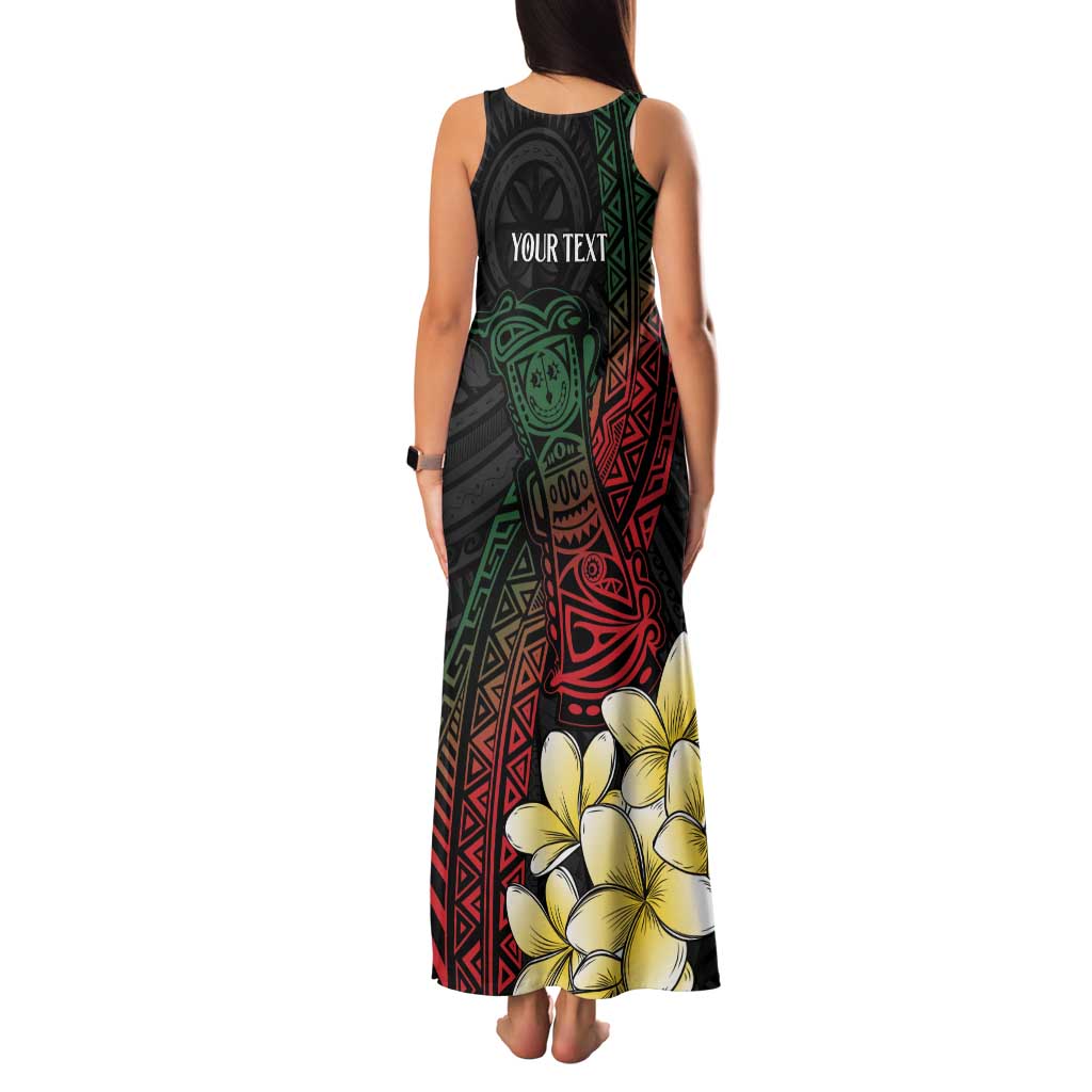 Personalized Papua New Guinea Family Matching Tank Maxi Dress and Hawaiian Shirt Kundu Drum Motifs - Sepik Colors LT7 - Polynesian Pride