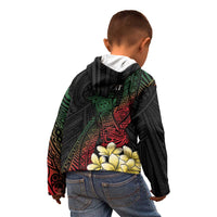 Personalized Papua New Guinea Kid Hoodie Kundu Drum Motifs - Sepik Colors