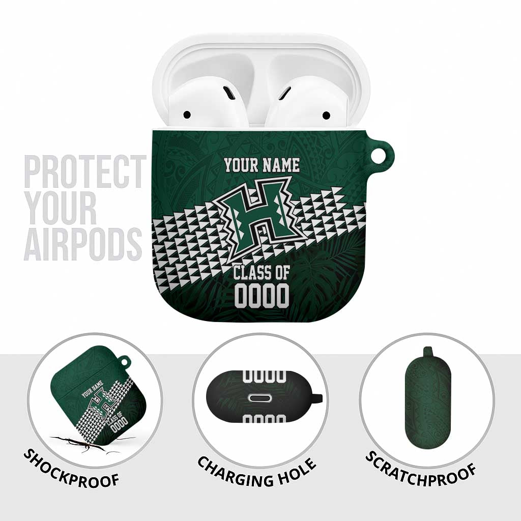 Hawaii Rainbow Warriors Alumni Custom AirPods Case Kanaka Arrows Tropical Vibes