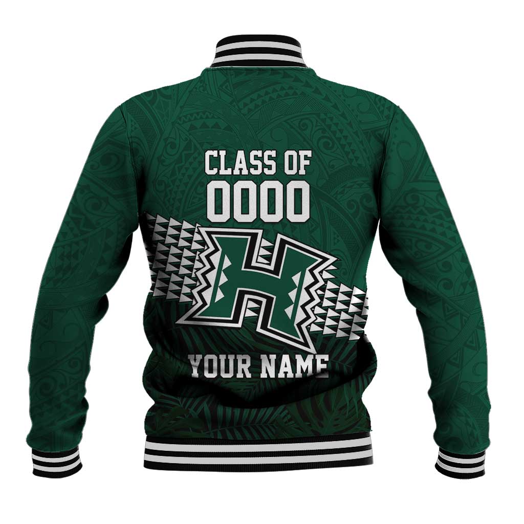 Hawaii Rainbow Warriors Alumni Custom Baseball Jacket Kanaka Arrows Tropical Vibes