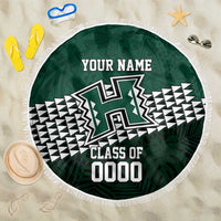 Hawaii Rainbow Warriors Alumni Custom Beach Blanket Kanaka Arrows Tropical Vibes