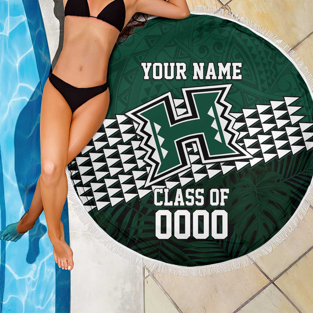 Hawaii Rainbow Warriors Alumni Custom Beach Blanket Kanaka Arrows Tropical Vibes