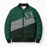 Hawaii Rainbow Warriors Alumni Custom Bomber Puffer Jacket Kanaka Arrows Tropical Vibes