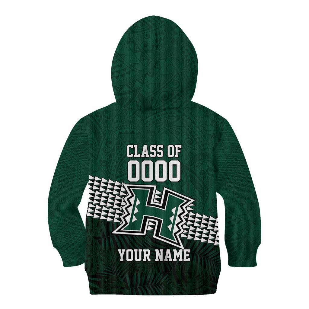 Hawaii Rainbow Warriors Alumni Custom Kid Hoodie Kanaka Arrows Tropical Vibes
