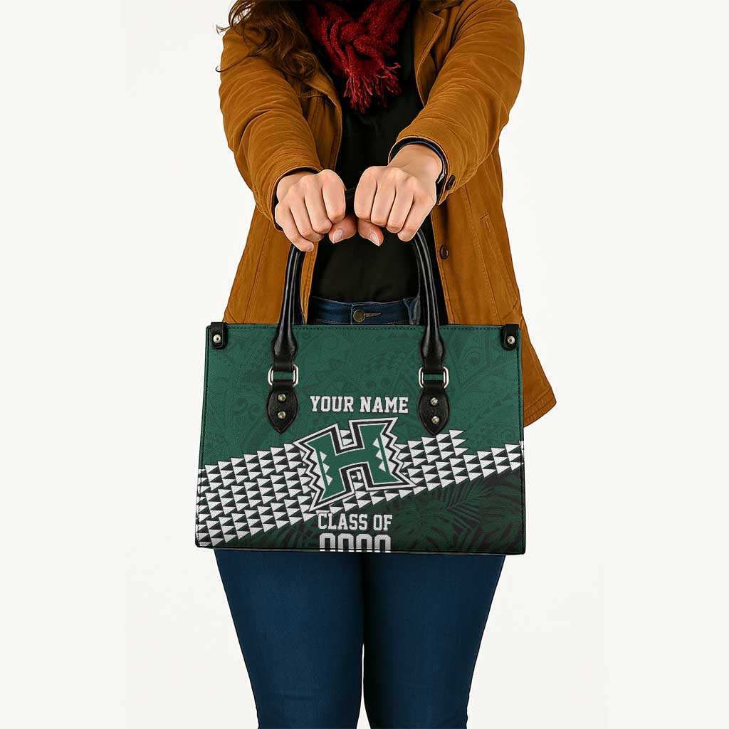 Hawaii Rainbow Warriors Alumni Custom Leather Bag Kanaka Arrows Tropical Vibes
