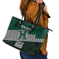 Hawaii Rainbow Warriors Alumni Custom Leather Tote Bag Kanaka Arrows Tropical Vibes