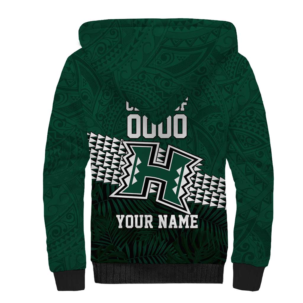 Hawaii Rainbow Warriors Alumni Custom Sherpa Hoodie Kanaka Arrows Tropical Vibes