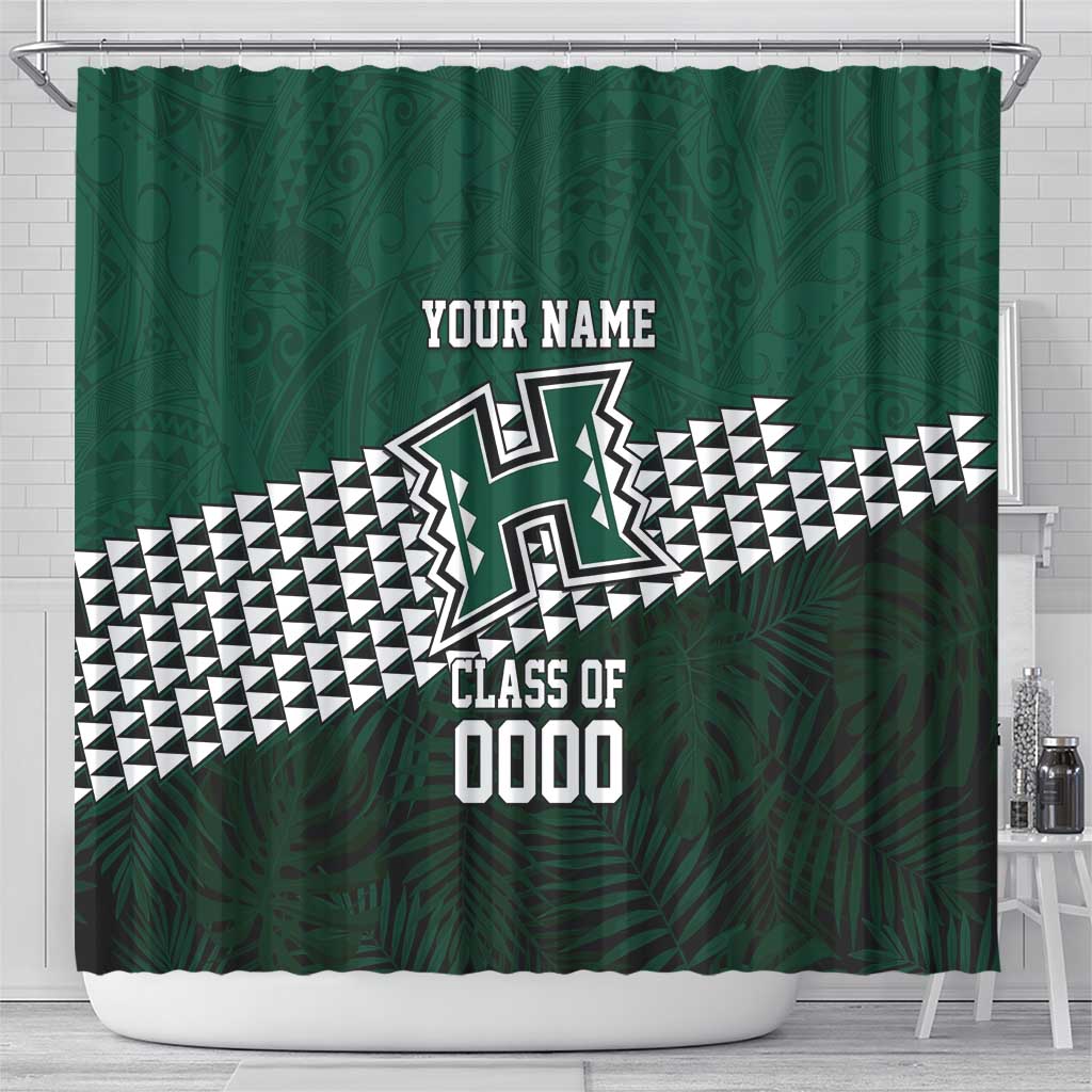Hawaii Rainbow Warriors Alumni Custom Shower Curtain Kanaka Arrows Tropical Vibes