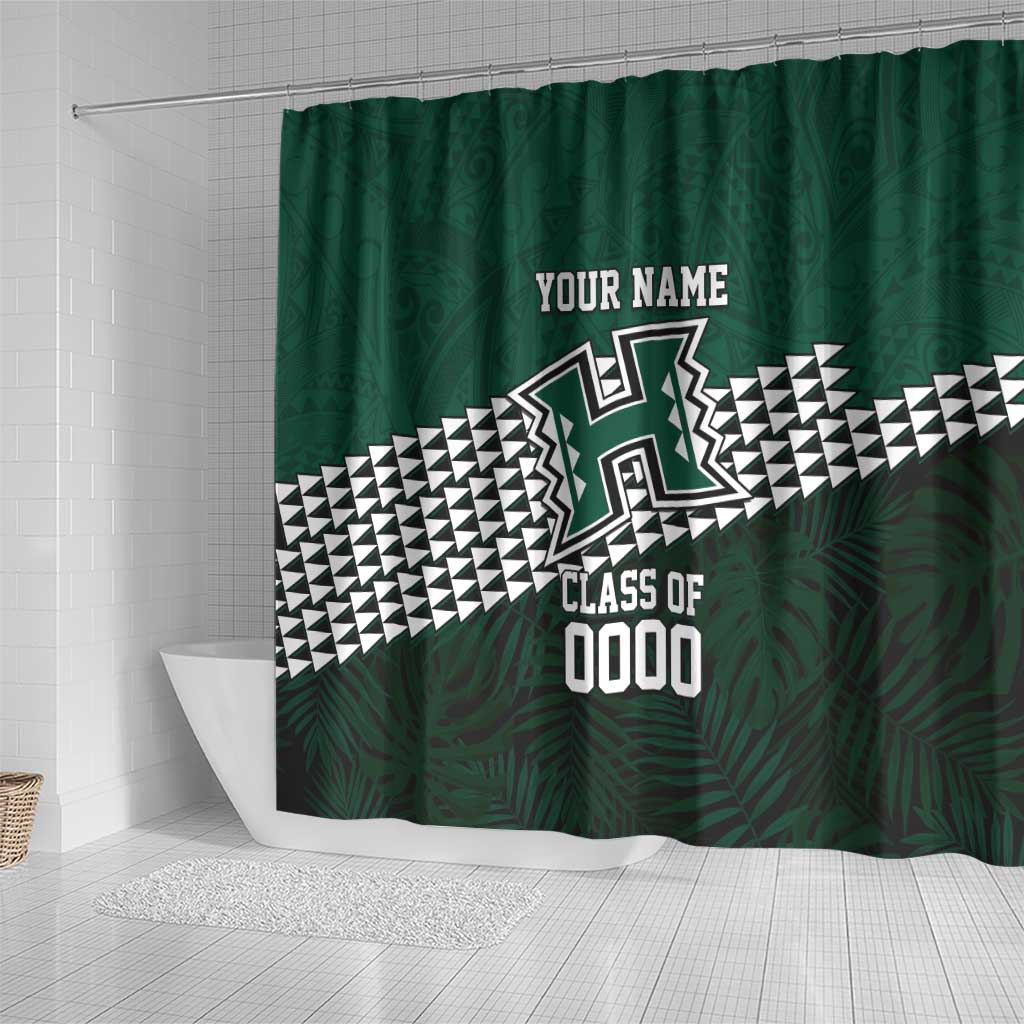 Hawaii Rainbow Warriors Alumni Custom Shower Curtain Kanaka Arrows Tropical Vibes