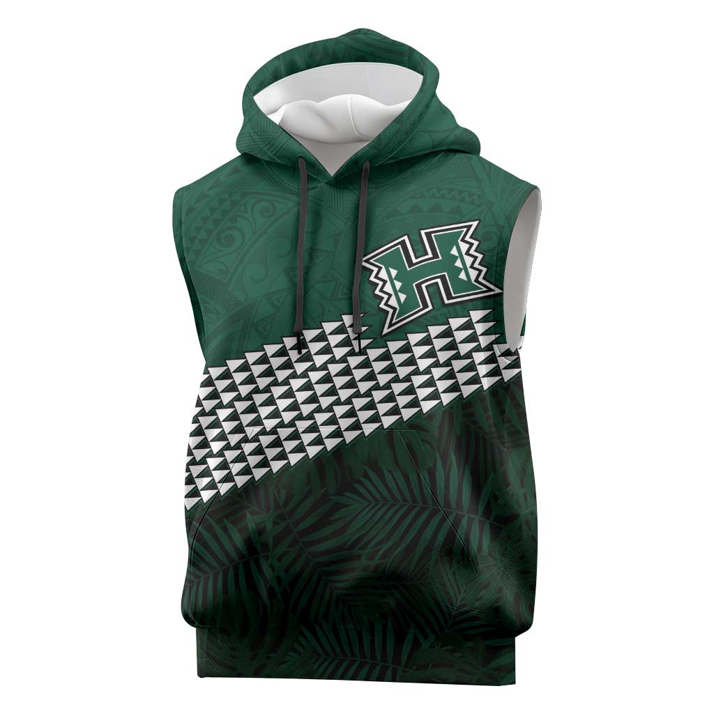 Hawaii Rainbow Warriors Alumni Custom Sleeveless Hoodie Kanaka Arrows Tropical Vibes