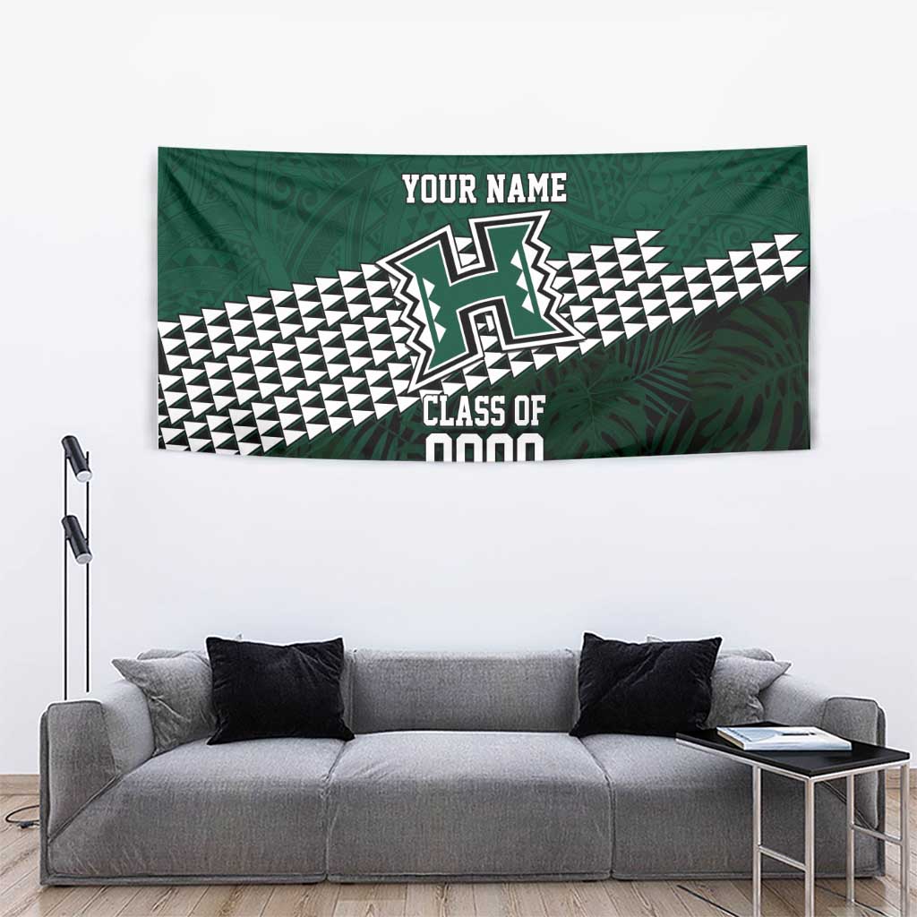 Hawaii Rainbow Warriors Alumni Custom Tapestry Kanaka Arrows Tropical Vibes