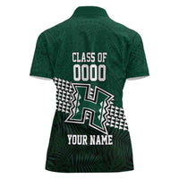 Hawaii Rainbow Warriors Alumni Custom Women Polo Shirt Kanaka Arrows Tropical Vibes