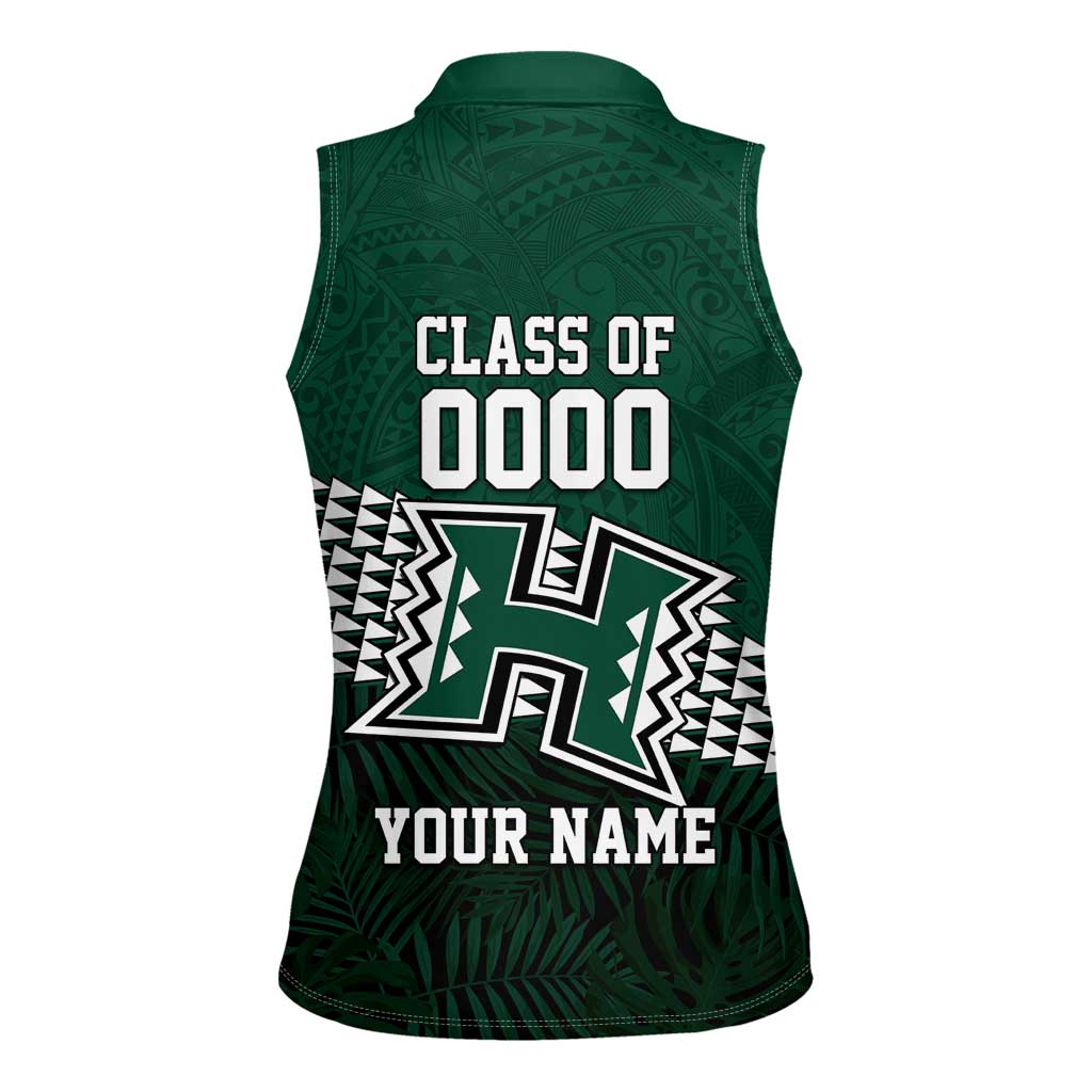 Hawaii Rainbow Warriors Alumni Custom Women Sleeveless Polo Shirt Kanaka Arrows Tropical Vibes