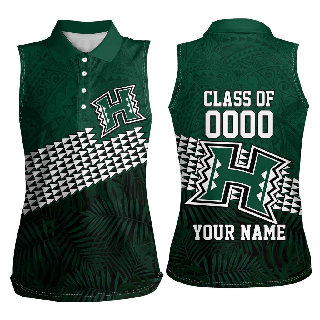 Hawaii Rainbow Warriors Alumni Custom Women Sleeveless Polo Shirt Kanaka Arrows Tropical Vibes