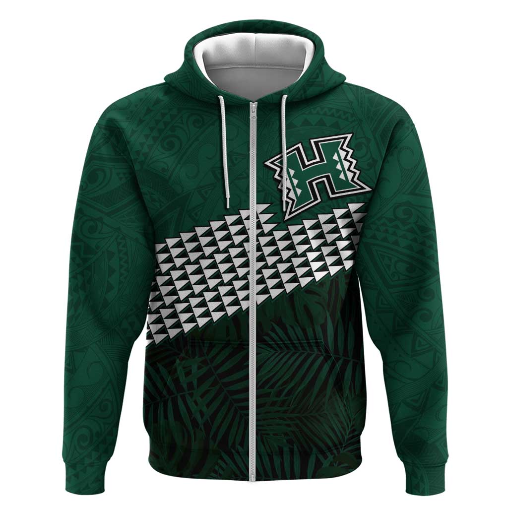 Hawaii Rainbow Warriors Alumni Custom Zip Hoodie Kanaka Arrows Tropical Vibes