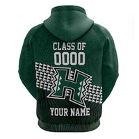 Hawaii Rainbow Warriors Alumni Custom Zip Hoodie Kanaka Arrows Tropical Vibes