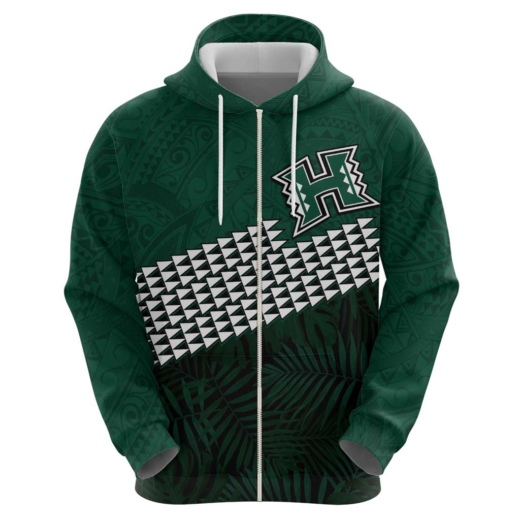 Hawaii Rainbow Warriors Alumni Custom Zip Hoodie Kanaka Arrows Tropical Vibes