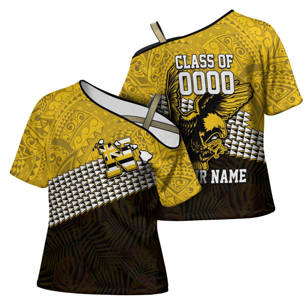 Hawaii Nanakuli High Alumni Custom Cross Shoulder Shirt Kanaka Arrows Tropical Vibes