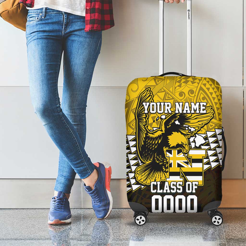 Hawaii Nanakuli High Alumni Custom Luggage Cover Kanaka Arrows Tropical Vibes