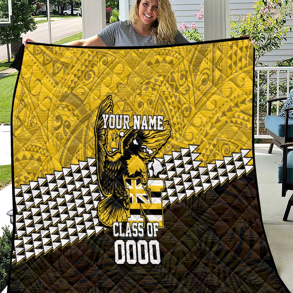 Hawaii Nanakuli High Alumni Custom Quilt Kanaka Arrows Tropical Vibes