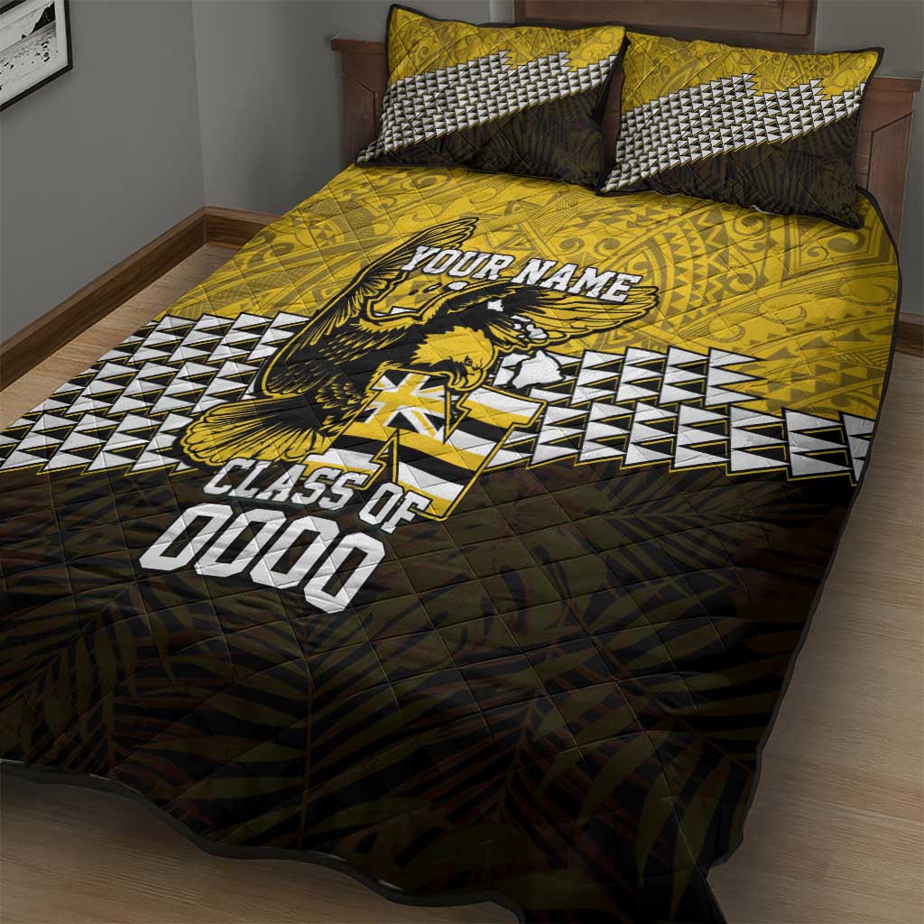 Hawaii Nanakuli High Alumni Custom Quilt Bed Set Kanaka Arrows Tropical Vibes