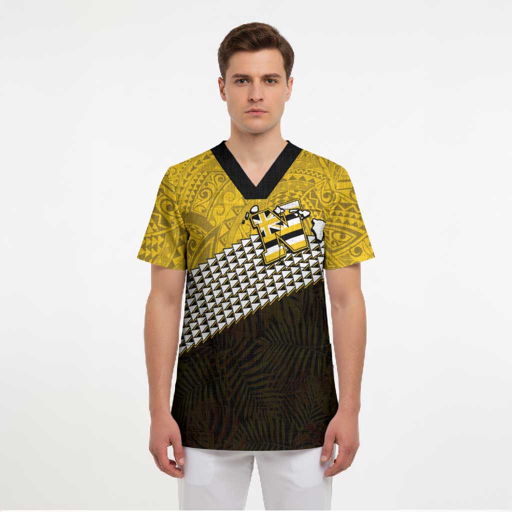 Hawaii Nanakuli High Alumni Custom Scrub Top Kanaka Arrows Tropical Vibes