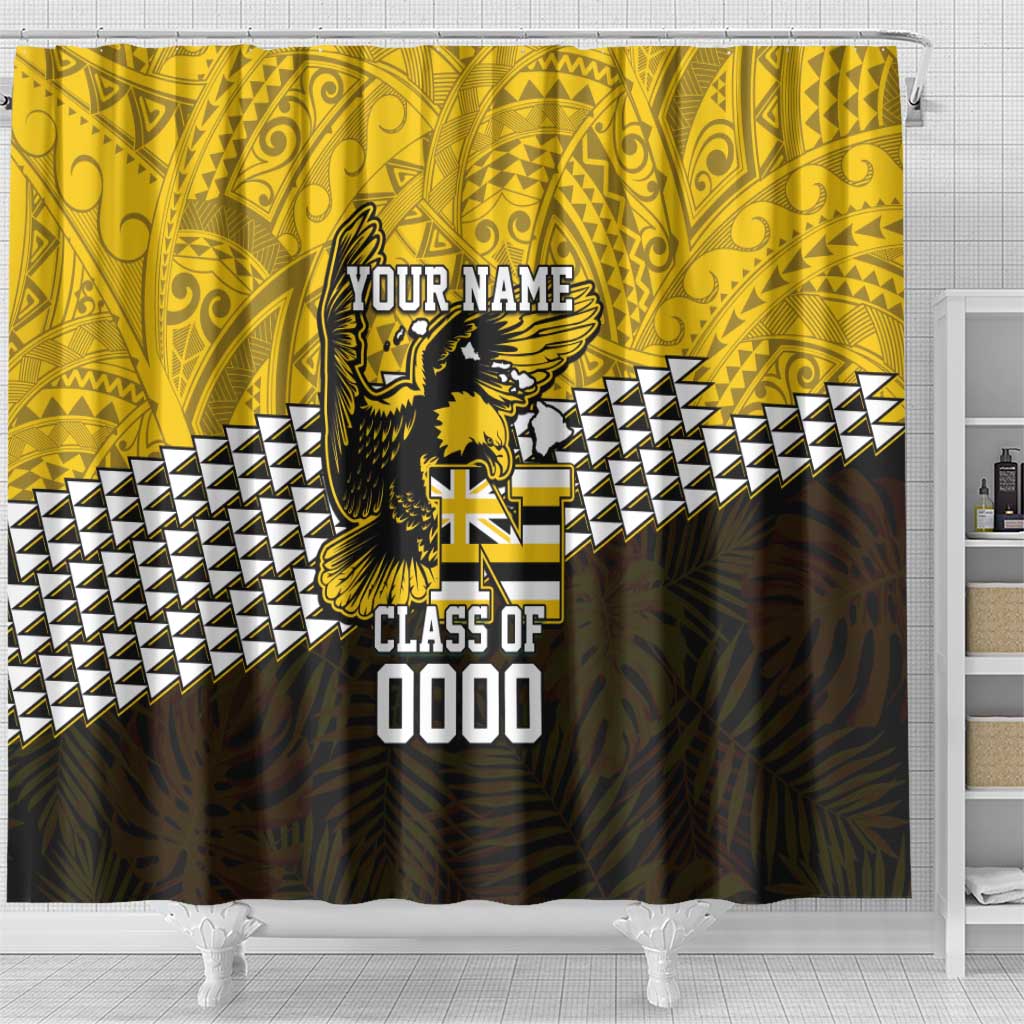 Hawaii Nanakuli High Alumni Custom Shower Curtain Kanaka Arrows Tropical Vibes
