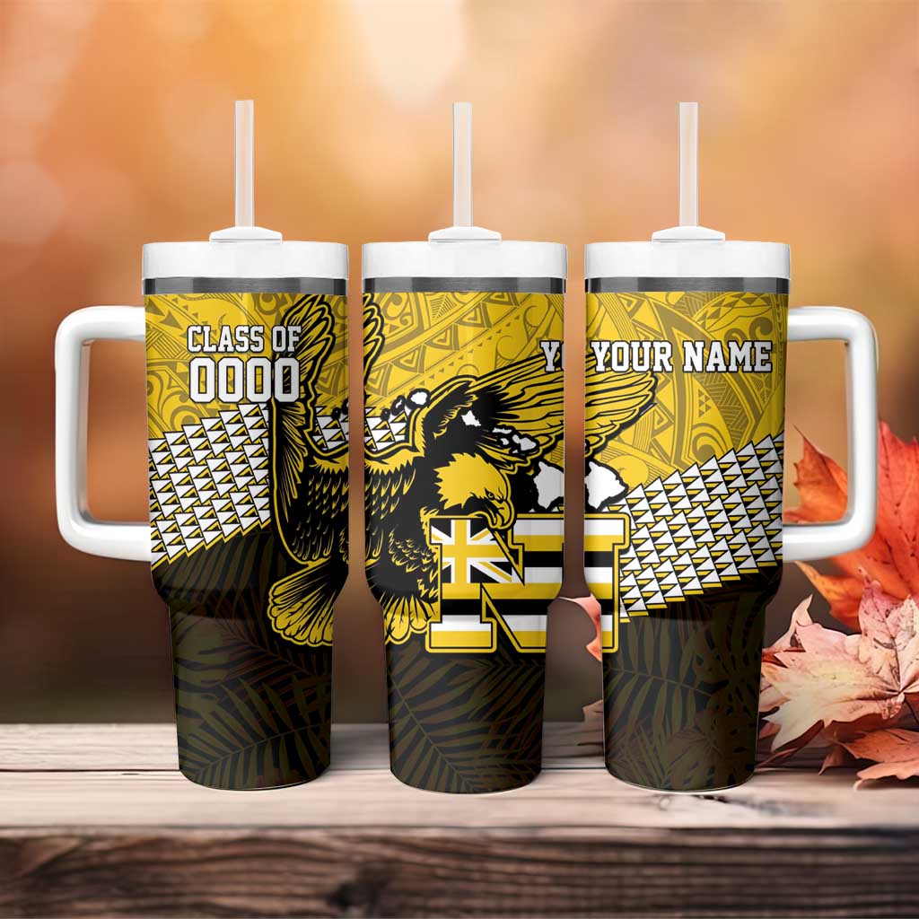 Hawaii Nanakuli High Alumni Custom Tumbler With Handle Kanaka Arrows Tropical Vibes