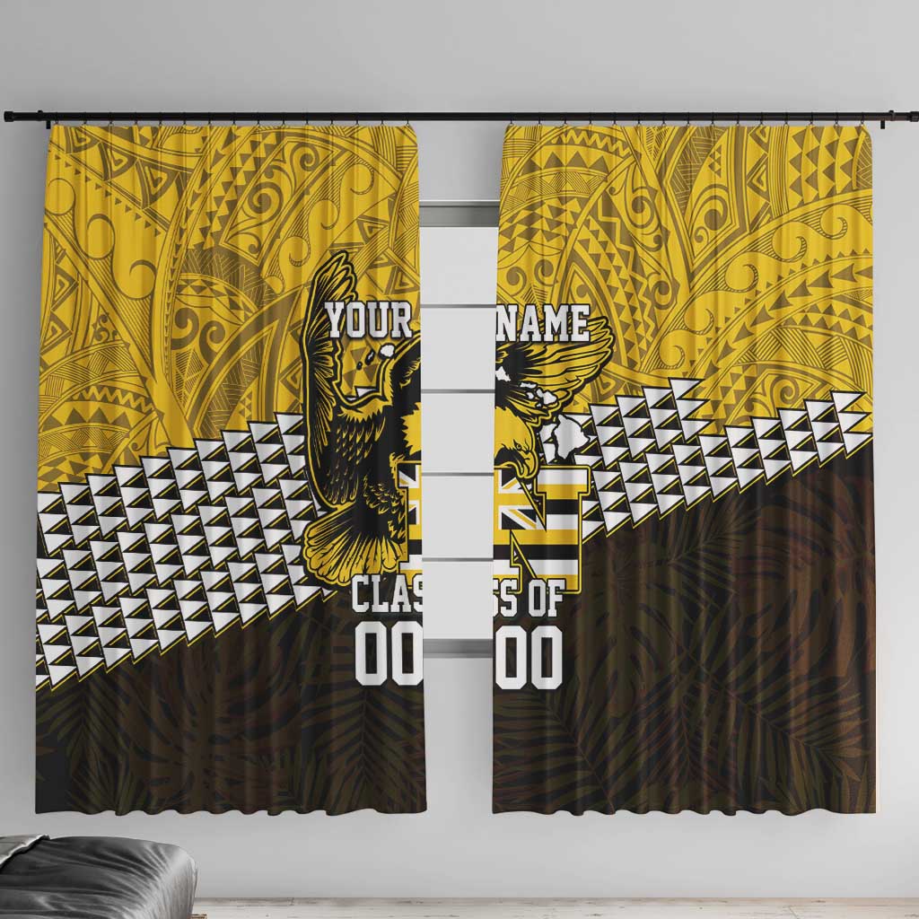 Hawaii Nanakuli High Alumni Custom Window Curtain Kanaka Arrows Tropical Vibes