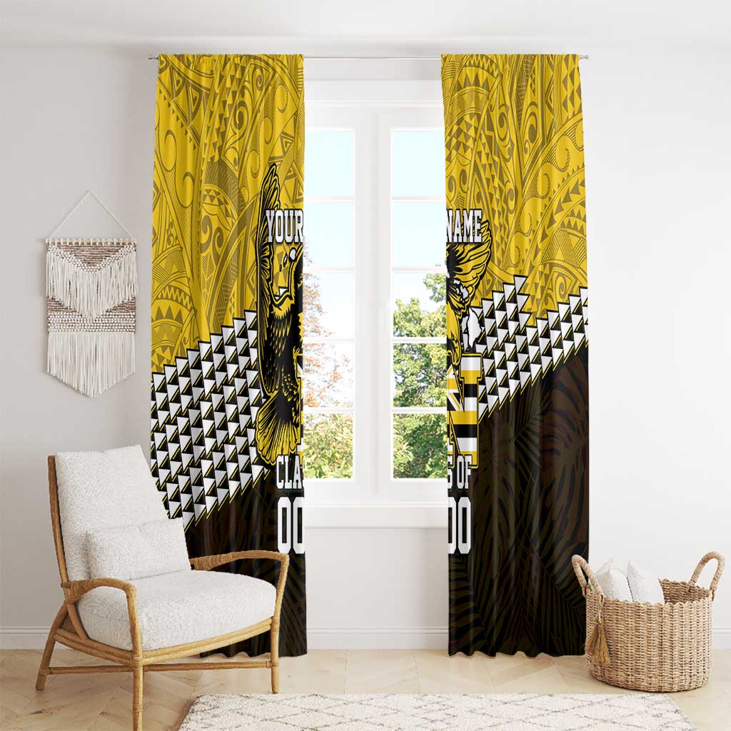 Hawaii Nanakuli High Alumni Custom Window Curtain Kanaka Arrows Tropical Vibes