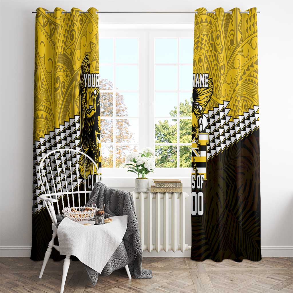 Hawaii Nanakuli High Alumni Custom Window Curtain Kanaka Arrows Tropical Vibes