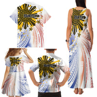 Philippines Independence Day Family Matching Tank Maxi Dress and Hawaiian Shirt Eagle Mix Filipino Flag Tribal Style LT7 - Polynesian Pride