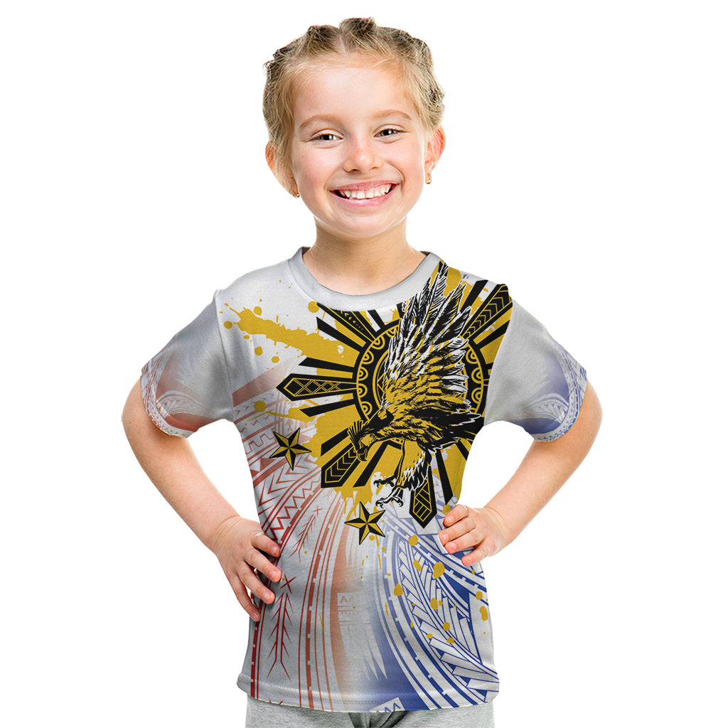 Philippines Independence Day Kid T Shirt Eagle Mix Filipino Flag Tribal Style