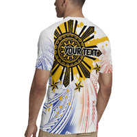Philippines Independence Day Rugby Jersey Eagle Mix Filipino Flag Tribal Style