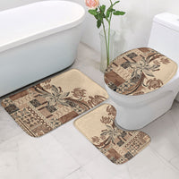 Talofa Samoa Mamanu Siapo Mix Malu Bathroom Set Classic Beige Frangipani and Turtles