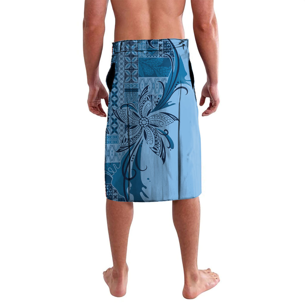 Talofa Samoa Mamanu Siapo Mix Malu Lavalava Cool Blue Frangipani and Turtles