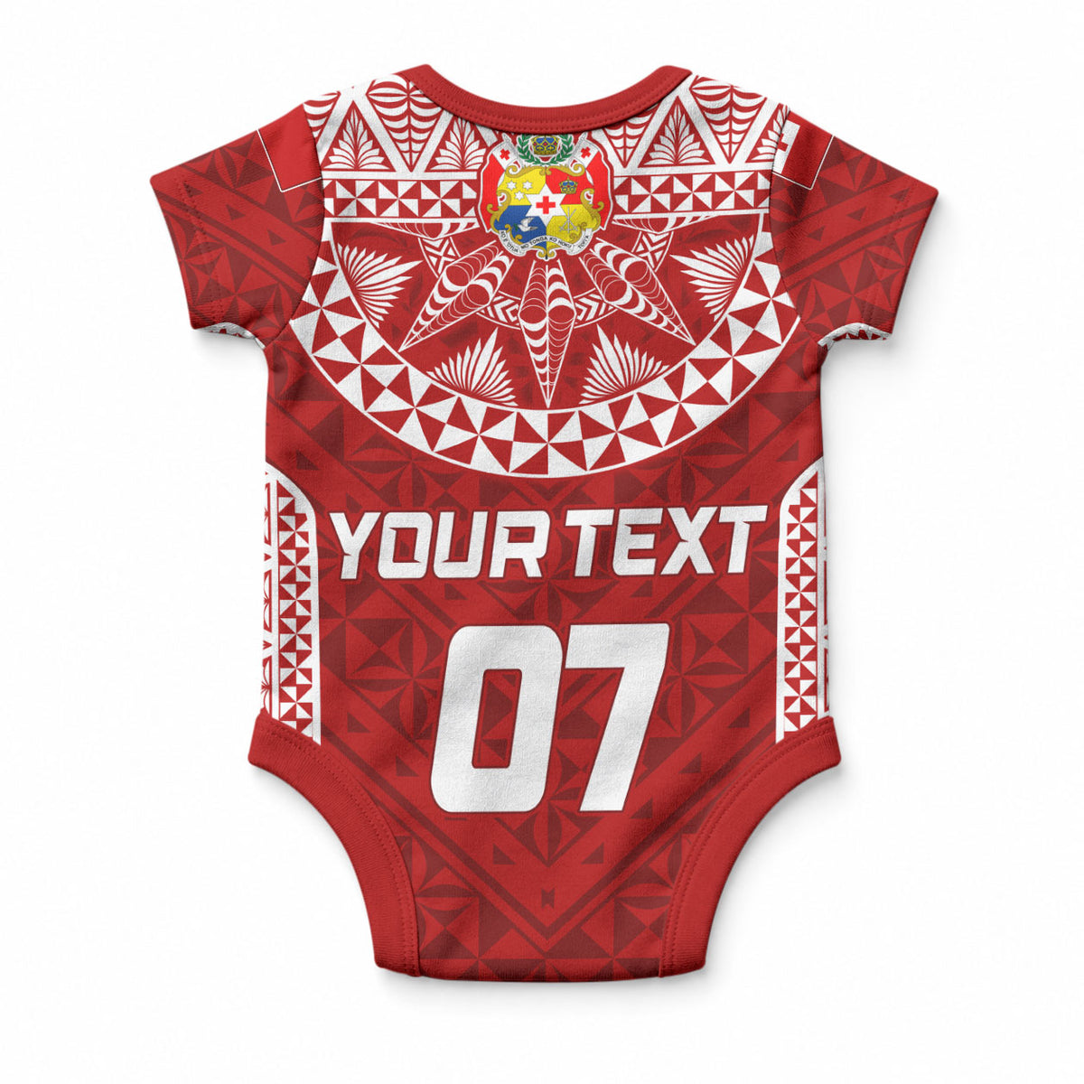 Custom Tonga Rugby Baby Onesie Mate Ma'a Tonga Champions LT7 - Polynesian Pride