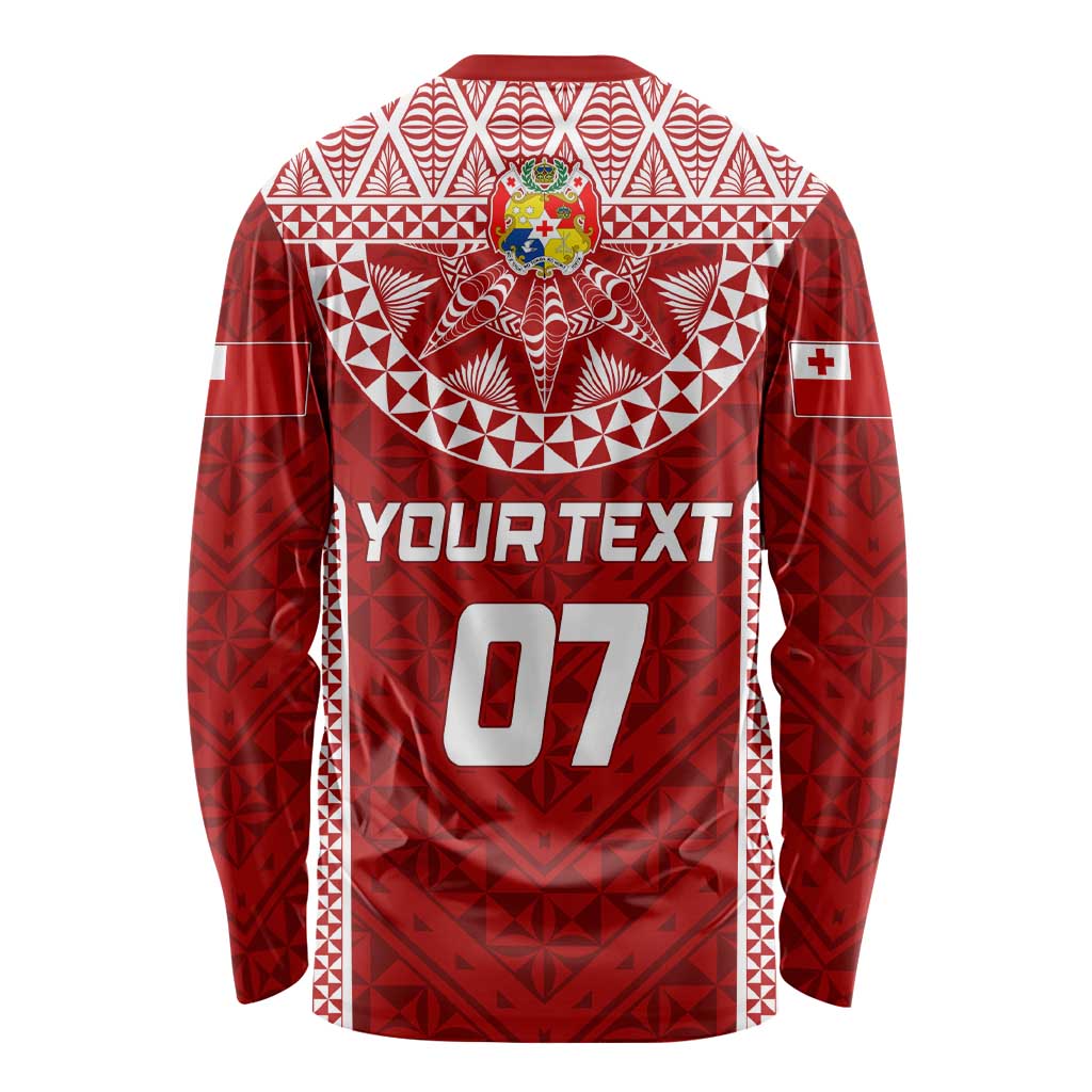 Personalised Tonga Rugby Long Sleeve Shirt Mate Ma'a Tonga Champions LT7 - Polynesian Pride
