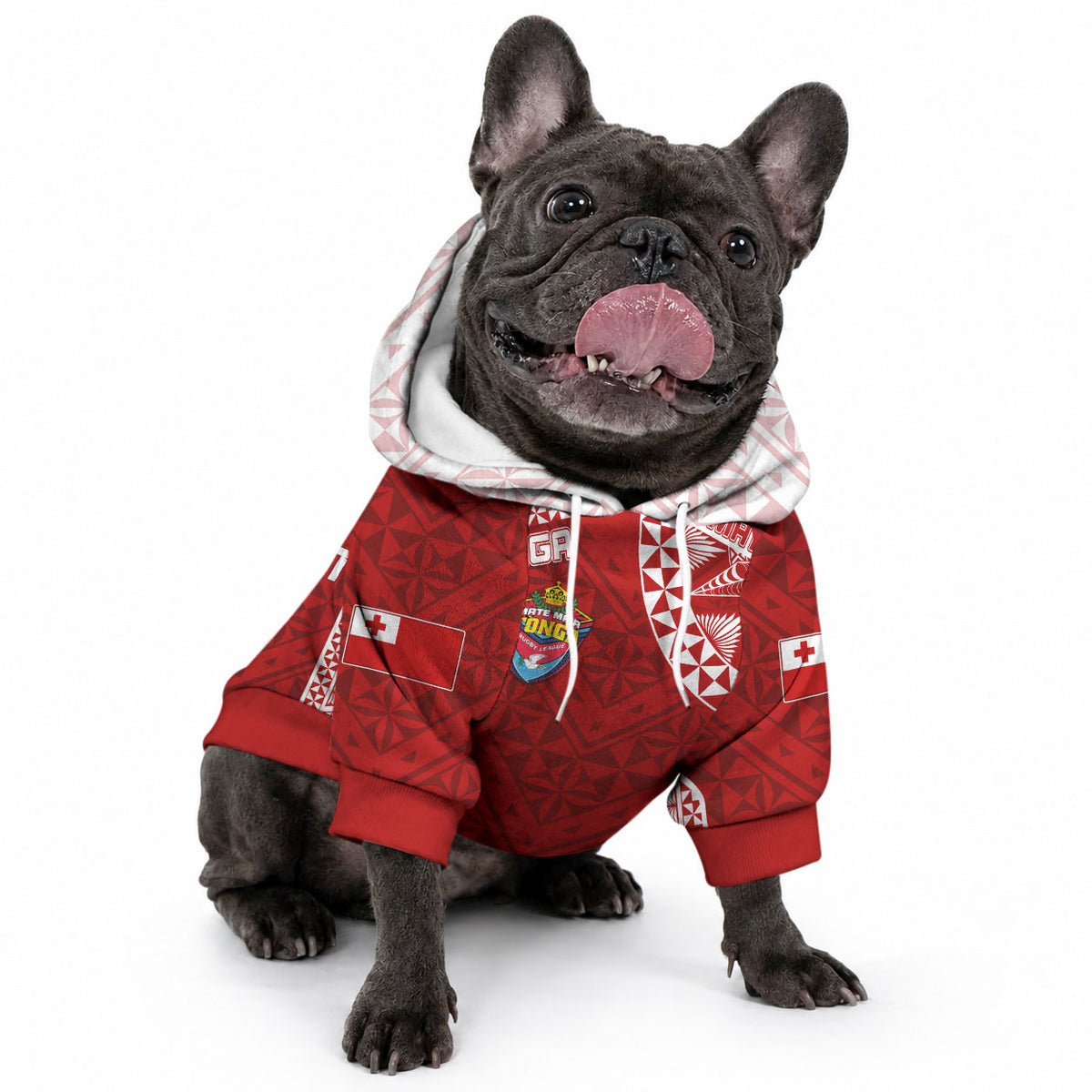 Custom Tonga Rugby Pet Hoodie Mate Ma'a Tonga Champions LT7 - Polynesian Pride